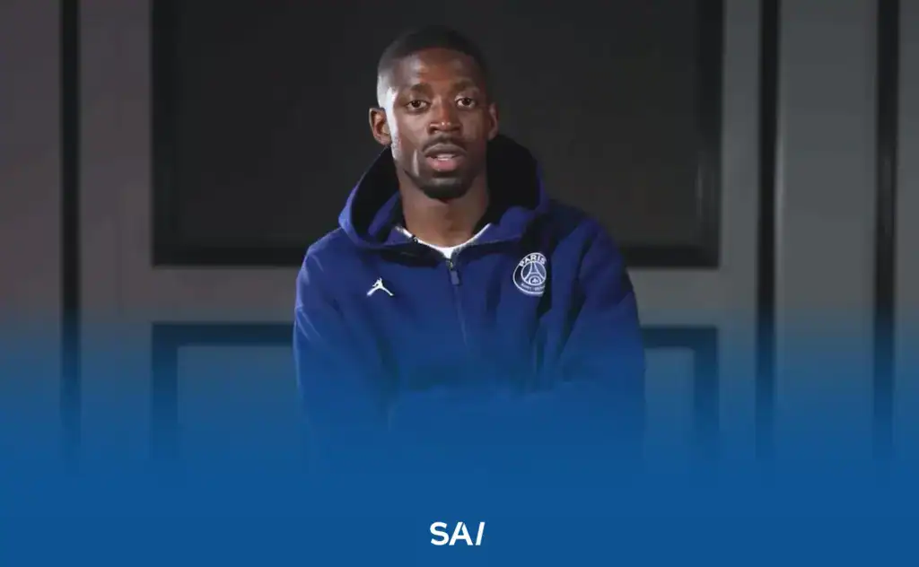 Ousmane Dembélé in Paris Saint-Germain gear, advised by agent Moussa Sissoko since the start of his professional career.